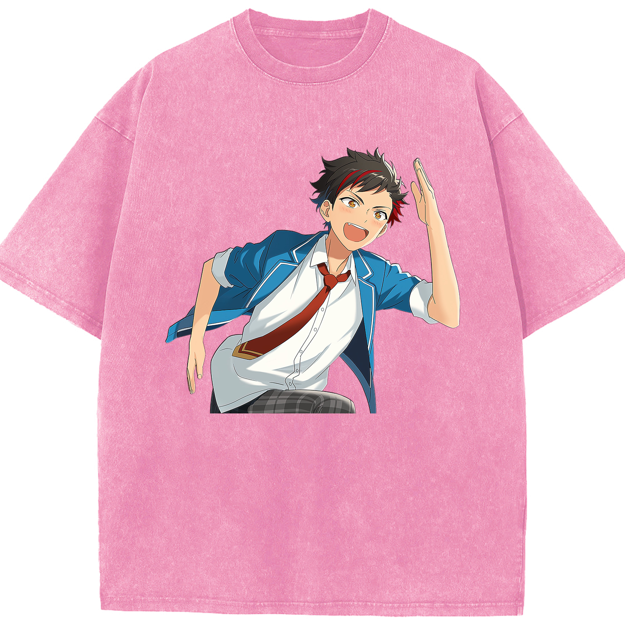 （画像用） あんさんぶるスターズ! Ensemble Stars 綿100% ヴィンテージ風 半袖Tシャツ（フロントプリント）